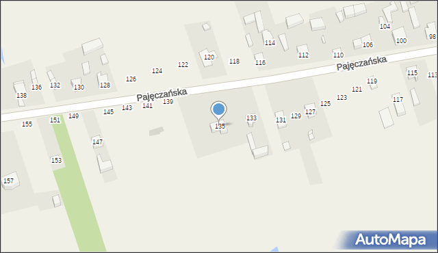 Siedlec, Pajęczańska, 135/137, mapa Siedlec