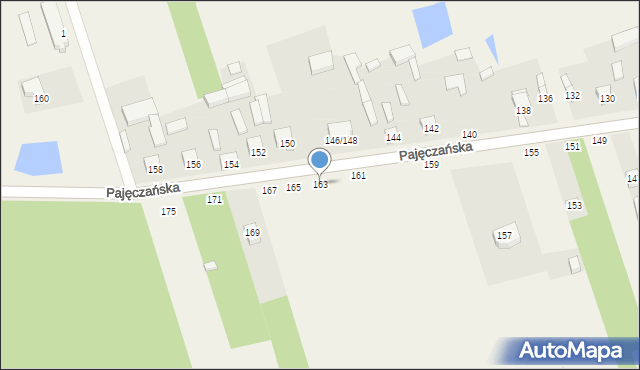 Siedlec, Pajęczańska, 163, mapa Siedlec