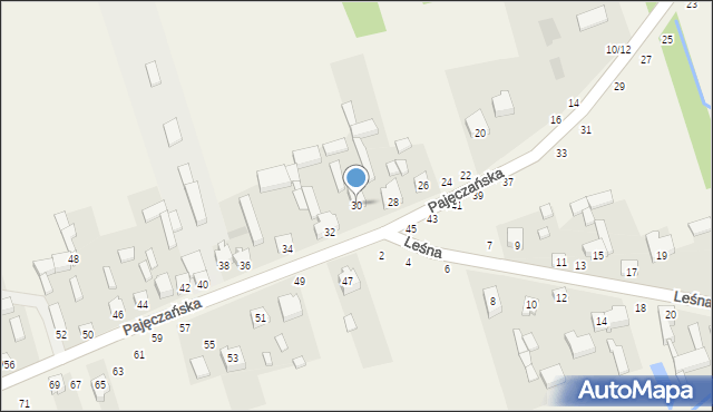 Siedlec, Pajęczańska, 30, mapa Siedlec