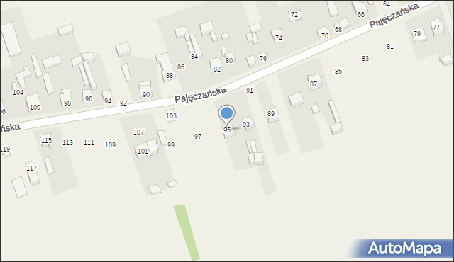 Siedlec, Pajęczańska, 95, mapa Siedlec