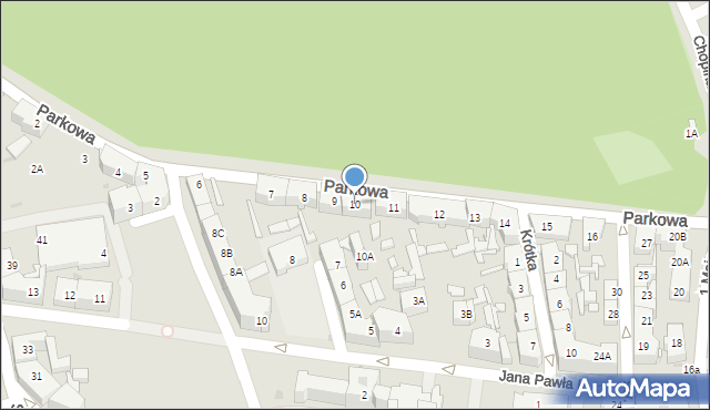 Siemianowice Śląskie, Parkowa, 10, mapa Siemianowice Śląskie