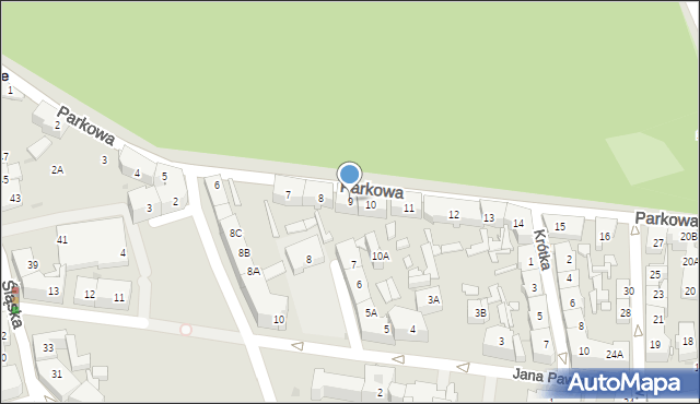 Siemianowice Śląskie, Parkowa, 9, mapa Siemianowice Śląskie