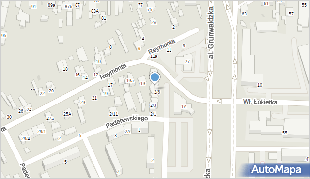 Sieradz, Paderewskiego Ignacego Jana, 2/7, mapa Sieradz