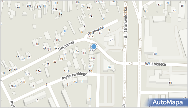 Sieradz, Paderewskiego Ignacego Jana, 2/8, mapa Sieradz