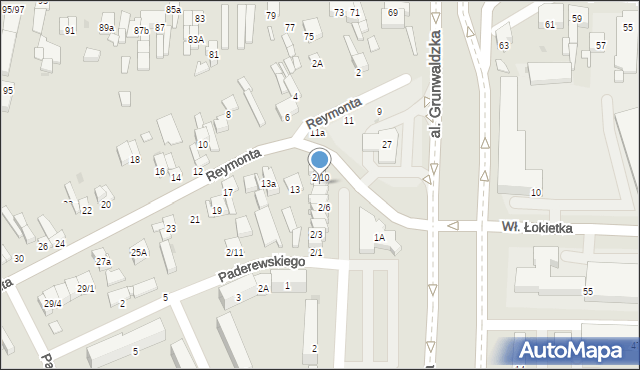 Sieradz, Paderewskiego Ignacego Jana, 2/9, mapa Sieradz