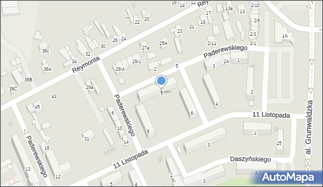 Sieradz, Paderewskiego Ignacego Jana, 5, mapa Sieradz