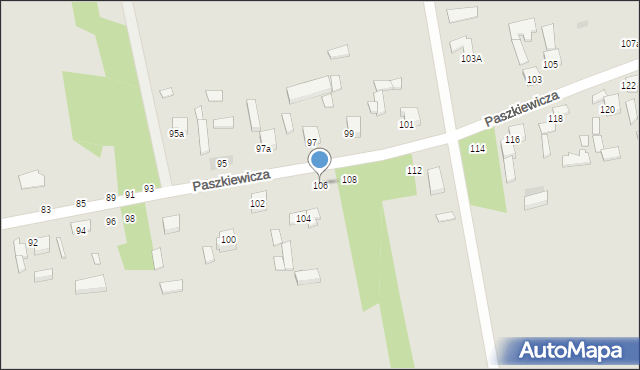 Sieradz, Paszkiewicza Wojciecha, 106, mapa Sieradz