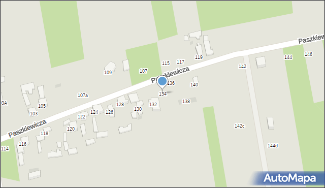 Sieradz, Paszkiewicza Wojciecha, 134, mapa Sieradz