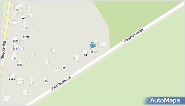 Sieradz, Paszkiewicza Wojciecha, 1g, mapa Sieradz