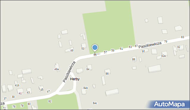 Sieradz, Paszkiewicza Wojciecha, 55, mapa Sieradz