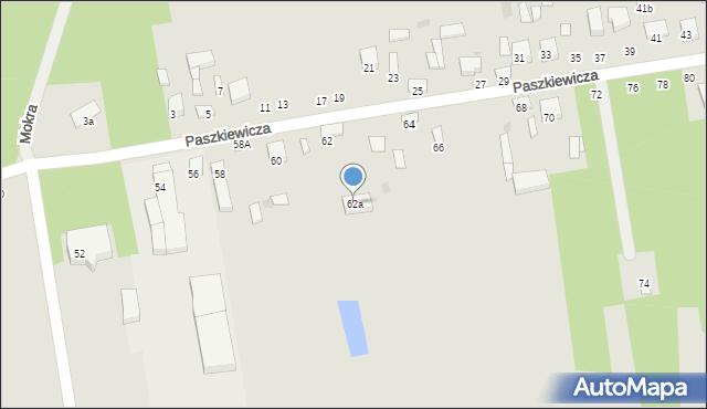 Sieradz, Paszkiewicza Wojciecha, 62a, mapa Sieradz