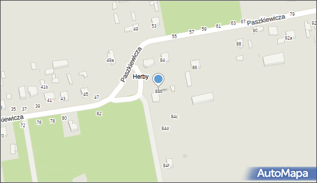 Sieradz, Paszkiewicza Wojciecha, 84b, mapa Sieradz