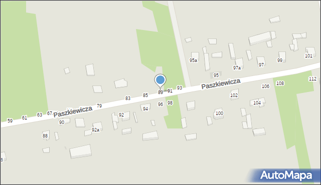 Sieradz, Paszkiewicza Wojciecha, 89, mapa Sieradz