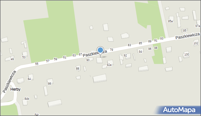 Sieradz, Paszkiewicza Wojciecha, 90b, mapa Sieradz