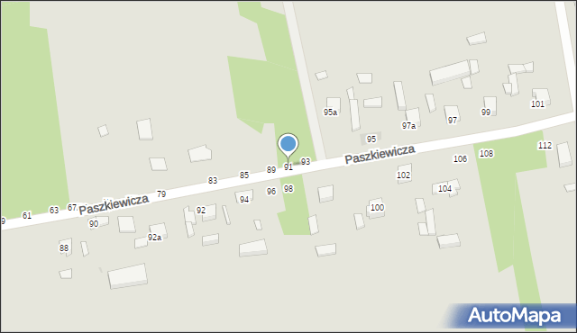 Sieradz, Paszkiewicza Wojciecha, 91, mapa Sieradz