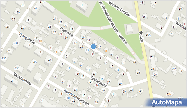 Sierpc, Parkowa, 11, mapa Sierpc