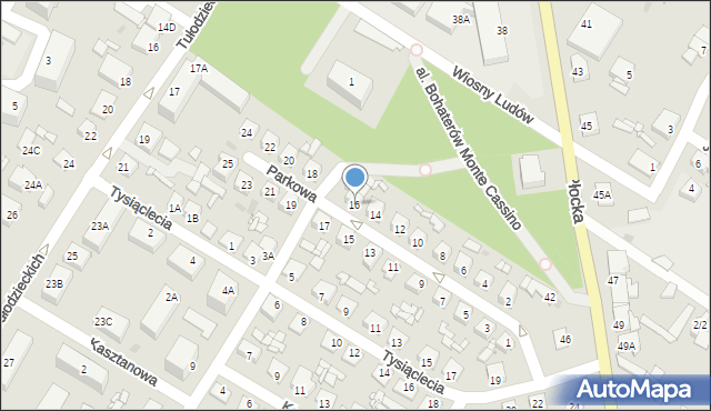 Sierpc, Parkowa, 16, mapa Sierpc