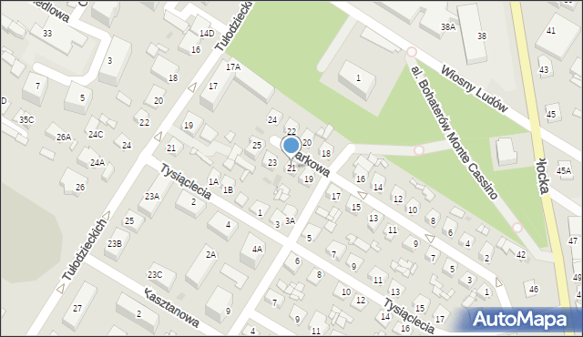 Sierpc, Parkowa, 21, mapa Sierpc