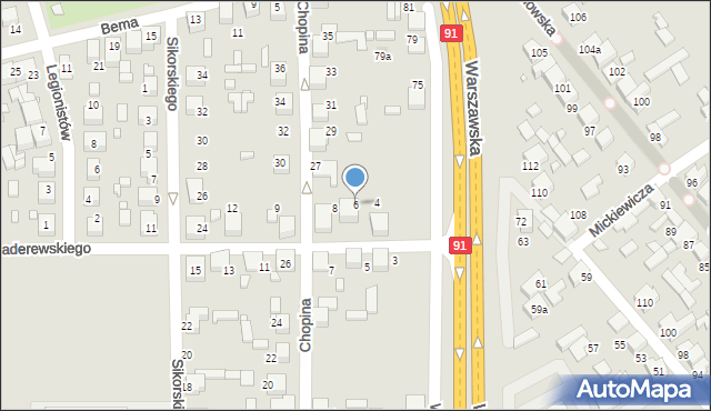 Siewierz, Paderewskiego Ignacego Jana, 6, mapa Siewierz