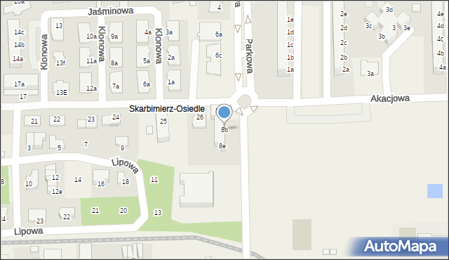 Skarbimierz-Osiedle, Parkowa, 8b, mapa Skarbimierz-Osiedle