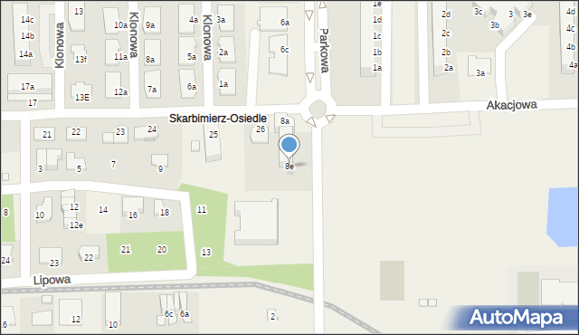 Skarbimierz-Osiedle, Parkowa, 8e, mapa Skarbimierz-Osiedle