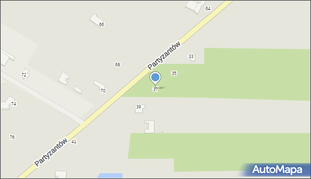 Skaryszew, Partyzantów, 37, mapa Skaryszew