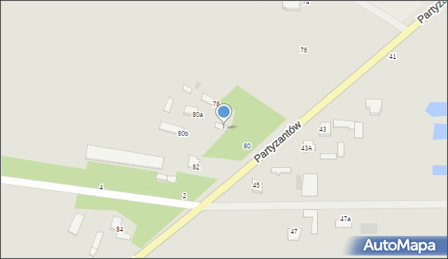 Skaryszew, Partyzantów, 80, mapa Skaryszew