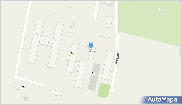 Skarżyn, Parkowa, 7e, mapa Skarżyn