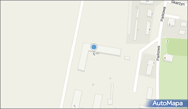 Skarżyn, Parkowa, 7k, mapa Skarżyn