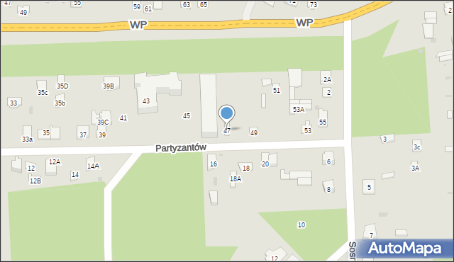Skarżysko-Kamienna, Partyzantów, 47, mapa Skarżysko-Kamienna