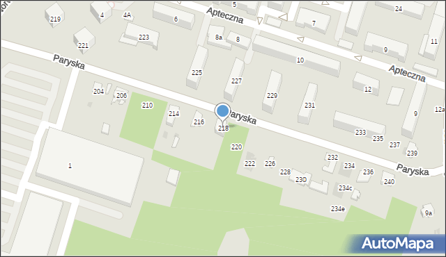 Skarżysko-Kamienna, Paryska, 218, mapa Skarżysko-Kamienna