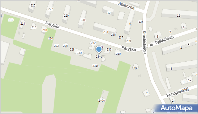 Skarżysko-Kamienna, Paryska, 234c, mapa Skarżysko-Kamienna