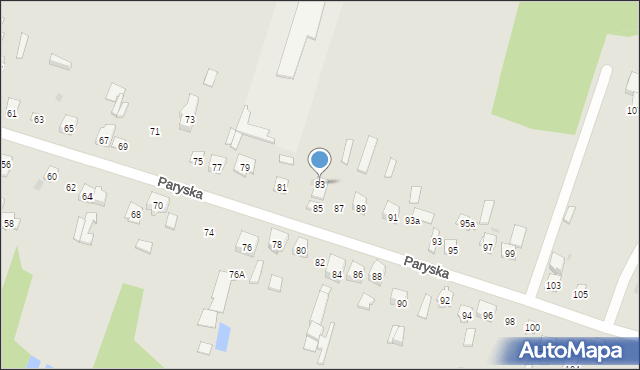 Skarżysko-Kamienna, Paryska, 83, mapa Skarżysko-Kamienna