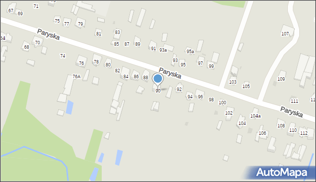 Skarżysko-Kamienna, Paryska, 90, mapa Skarżysko-Kamienna