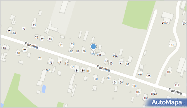Skarżysko-Kamienna, Paryska, 91, mapa Skarżysko-Kamienna