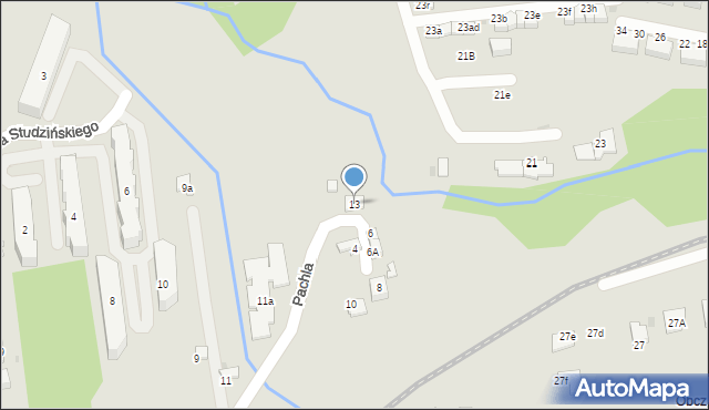 Skawina, Pachla Feliksa, 13, mapa Skawina