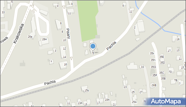 Skawina, Pachla Feliksa, 5, mapa Skawina