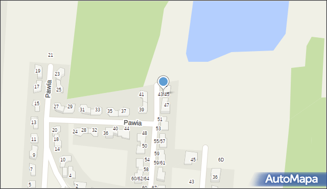 Skierdy, Pawia, 43/45, mapa Skierdy