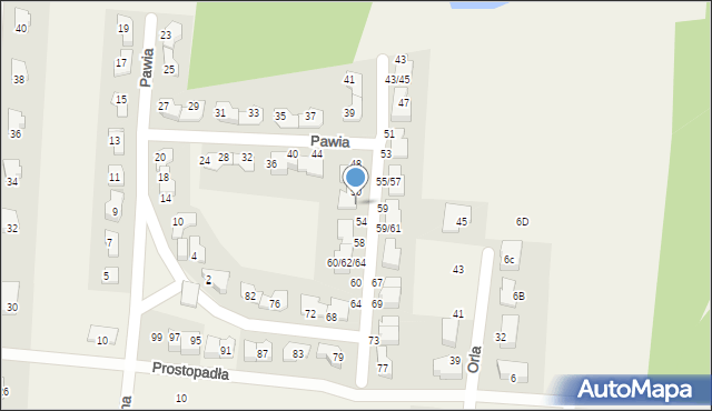 Skierdy, Pawia, 52, mapa Skierdy