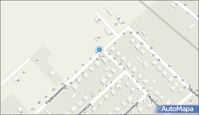 Skierniewice, Paderewskiego Ignacego Jana, 28, mapa Skierniewic