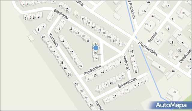 Skórzewo, Pasikonika, 12, mapa Skórzewo