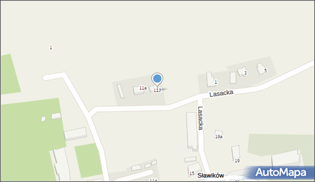 Sławików, Parkowa, 11J, mapa Sławików
