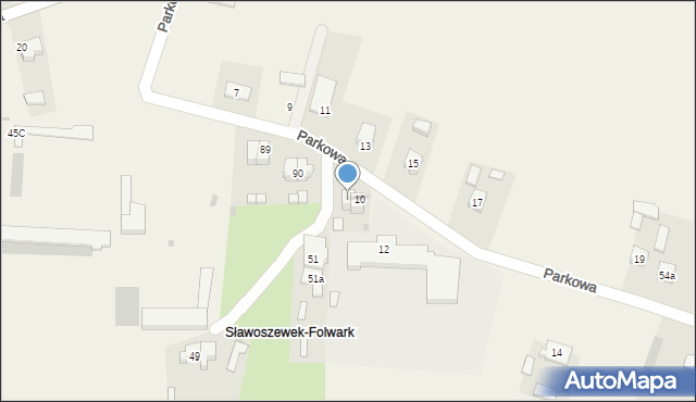 Sławoszewek, Parkowa, 8, mapa Sławoszewek