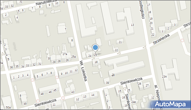 Słubice, Paderewskiego Ignacego Jana, 23, mapa Słubice