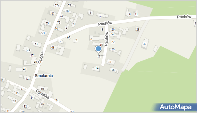 Smolarnia, Pachów, 12, mapa Smolarnia