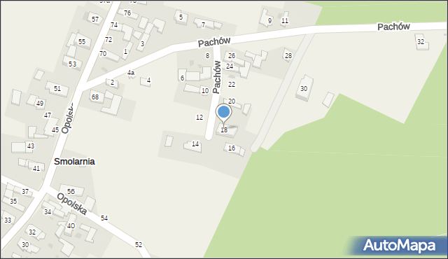 Smolarnia, Pachów, 18, mapa Smolarnia