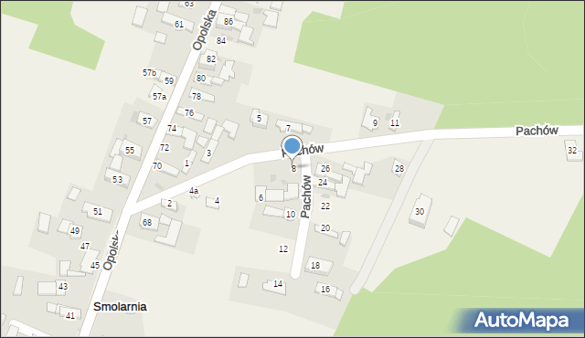 Smolarnia, Pachów, 8, mapa Smolarnia