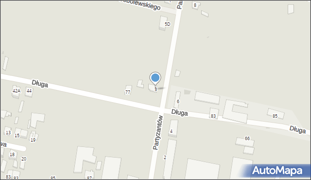 Sochaczew, Partyzantów, 3, mapa Sochaczew