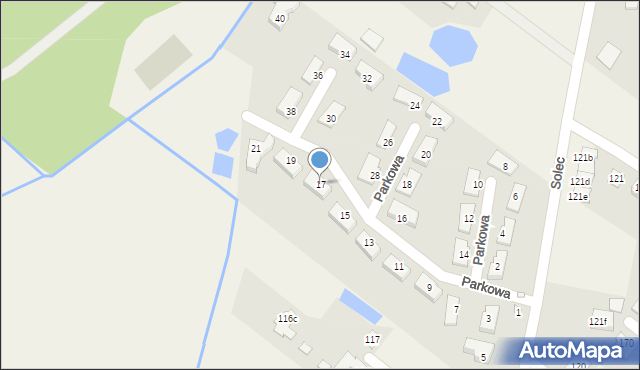 Solec, Parkowa, 17, mapa Solec