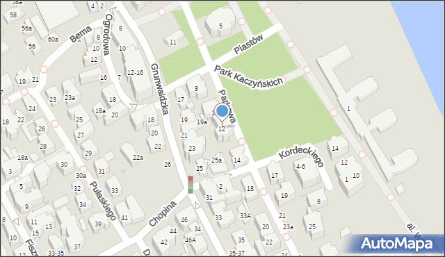 Sopot, Parkowa, 12, mapa Sopotu